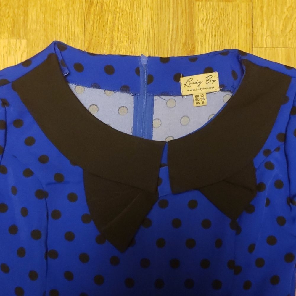 Lindy Bop polka dot dress sz small (altered) - Picture 2 of 5